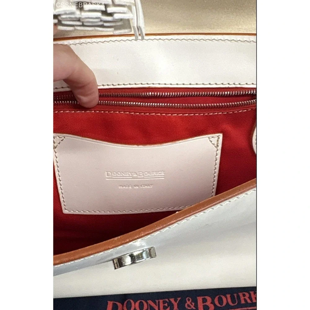 Dooney & Bourke Made in Italy Leather Buckle Shoulder Bag Convertible Clutch - S